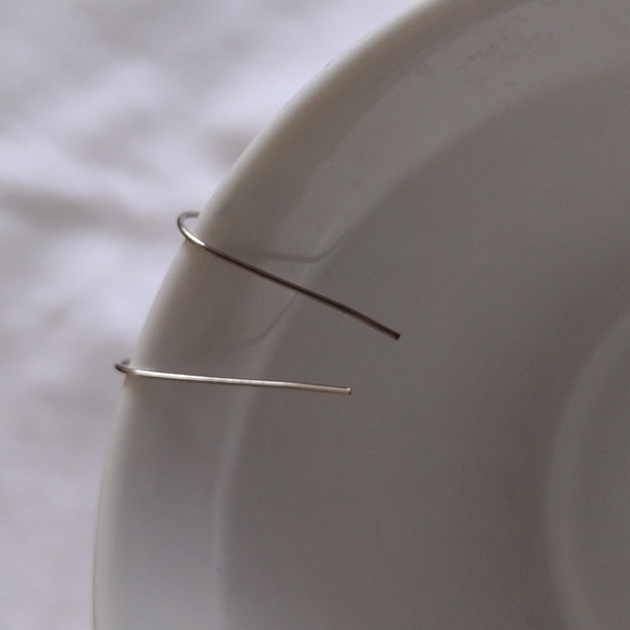 Purple cats eye hook earrings - Picture 2 of 4